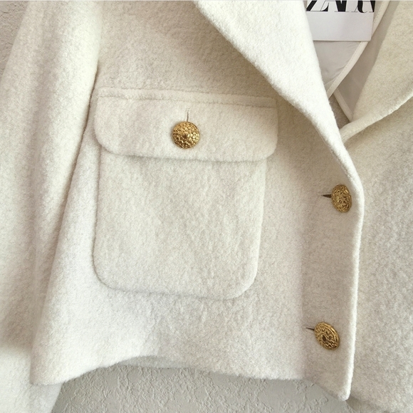 Zara Wool Blend Blazer Coat Size XL XXL - Picture 10 of 10